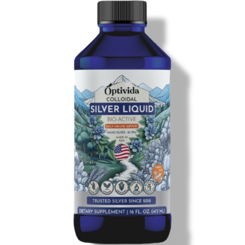 Optivida Nano Silver Liquid 10 PPM, 16 oz bottle