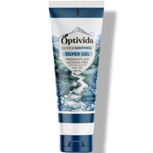 Optivida Nano Silver Gel 24 PPM | 4 oz Tube | All Skin Types