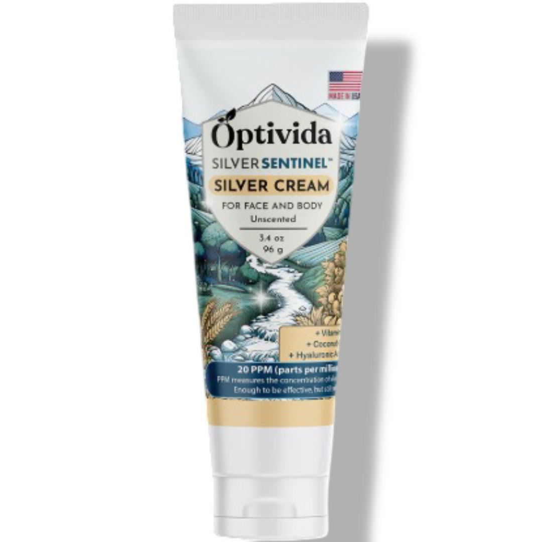 Nano Silver Face & Body Cream | 20 PPM | Hyaluronic Acid + Vitamin E
