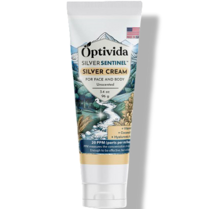 Nano Silver Face & Body Cream | 20 PPM | Hyaluronic Acid + Vitamin E
