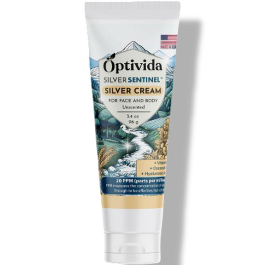 Nano Silver Face & Body Cream | 20 PPM | Hyaluronic Acid + Vitamin E