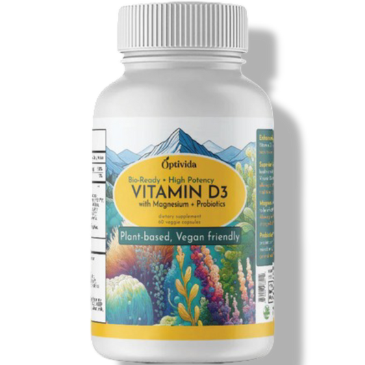 Organic Vitamin D3 | Plant-Based 4,000 IU | Algae-Derived + Magnesium