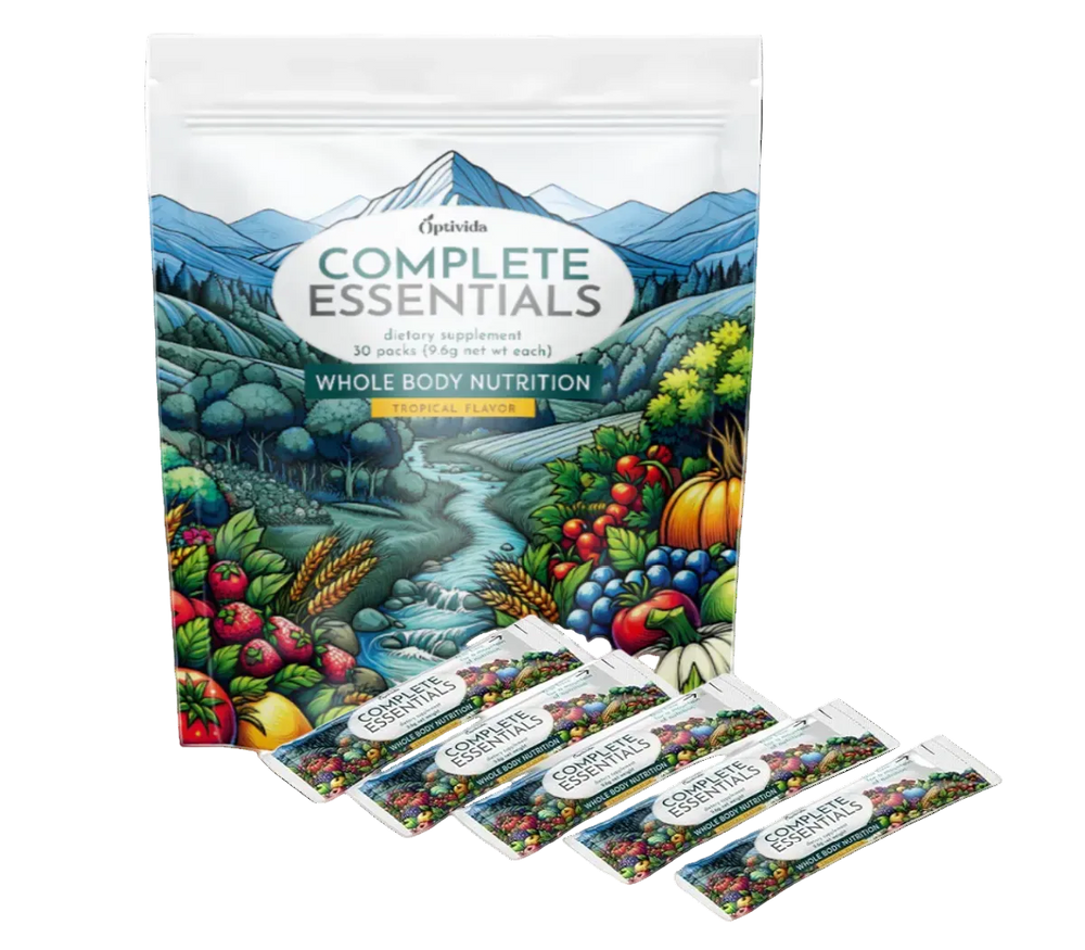 Optivida Complete Essentials organic whole-food multivitamin, 30 servings