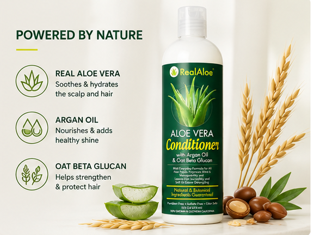 Aloe Vera Conditioner | Argan + Oat Beta Glucan + Lupine | 16 fl oz