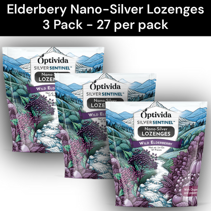 Wild Elderberry Nano Silver Lozenges 60PPM - 3pack