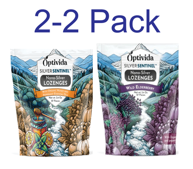 Nano Silver Lozenges Variety Pack | 2 Wild Elderberry & 2 Honey & Peppermint