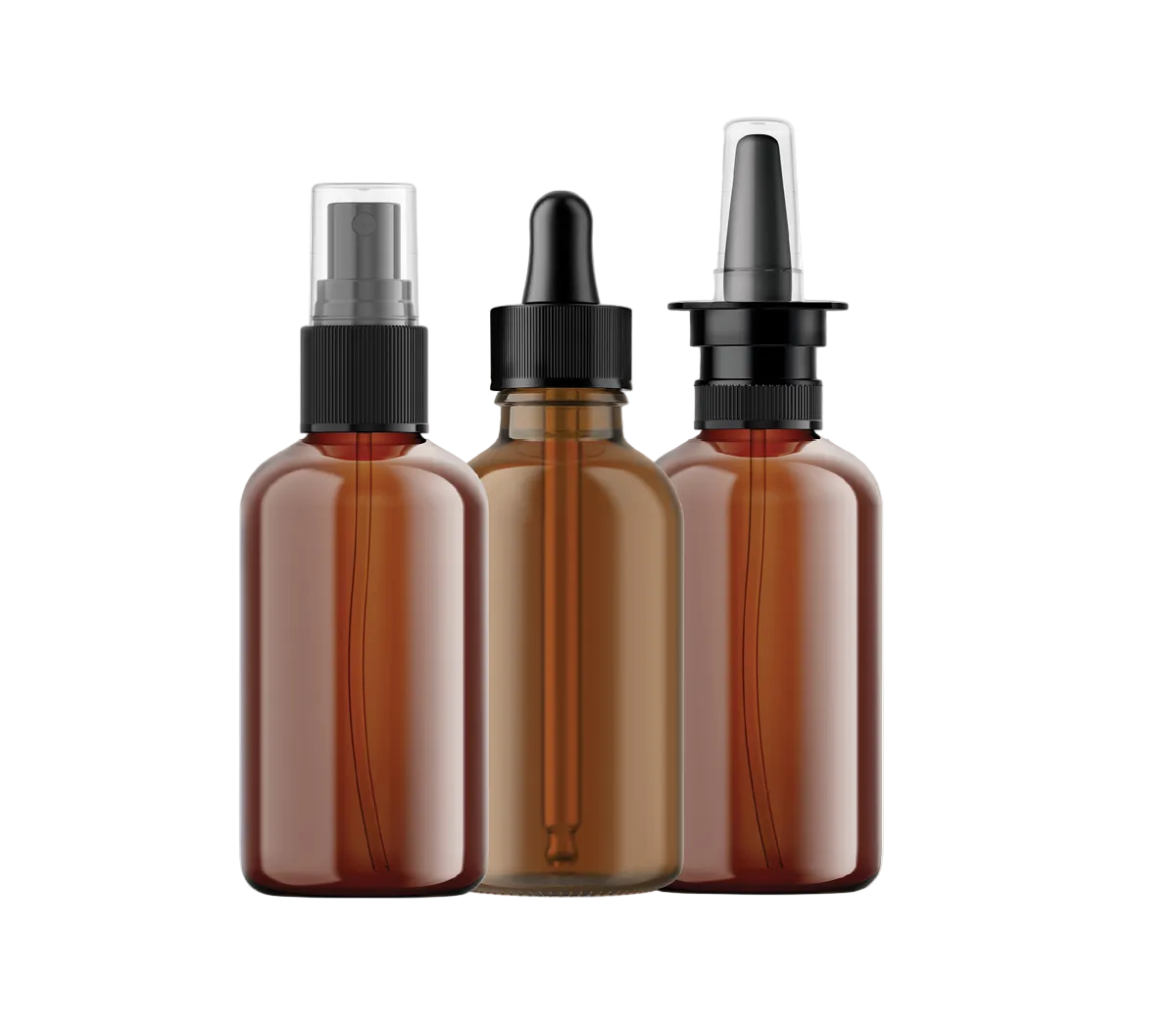 Silver Applicator package - Fine-mist bottle - Nasal atomizer spray bottle - Ear dropper bottle
