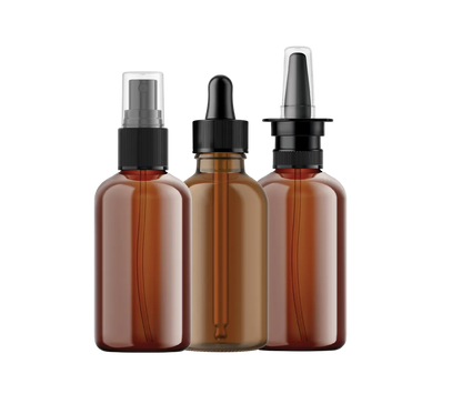 Silver Applicator package - Fine-mist bottle - Nasal atomizer spray bottle - Ear dropper bottle