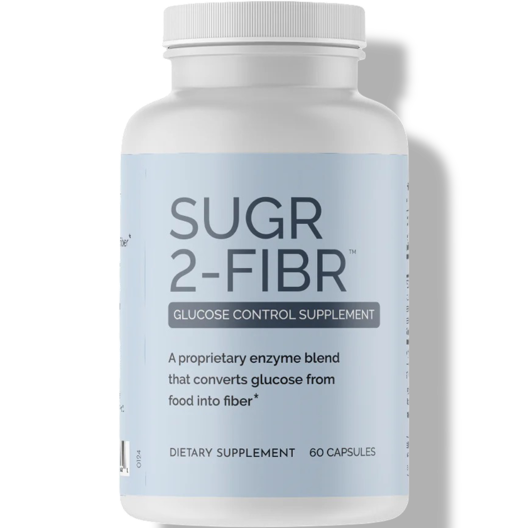 SugR-2-FibR™ | Patented Enzyme Technology for Blood Sugar + Gut Health | 60 Capsules