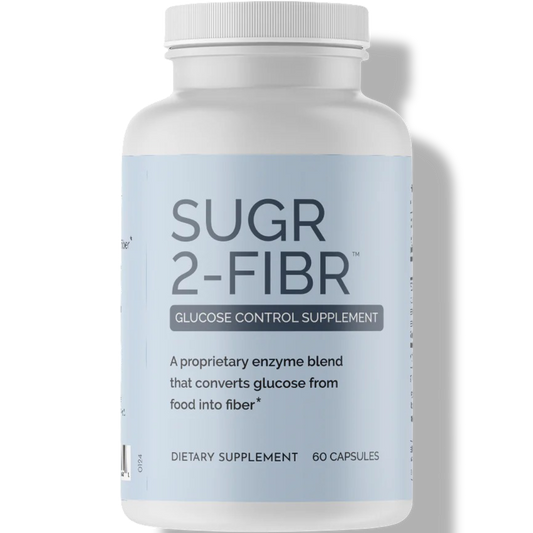SugR-2-FibR™ | Patented Enzyme Technology for Blood Sugar + Gut Health | 60 Capsules