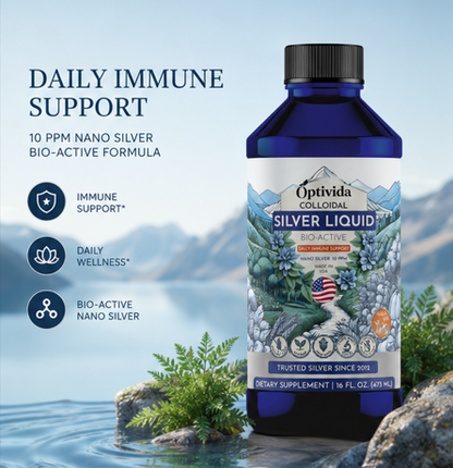 Nano Silver Liquid | 10 PPM | 16 oz | Immune + Multi-Use Defense [NEW DESIGN]