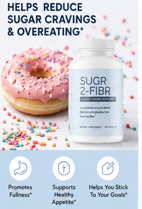 SugR-2-FibR™ | Patented Enzyme Technology for Blood Sugar + Gut Health | 60 Capsules