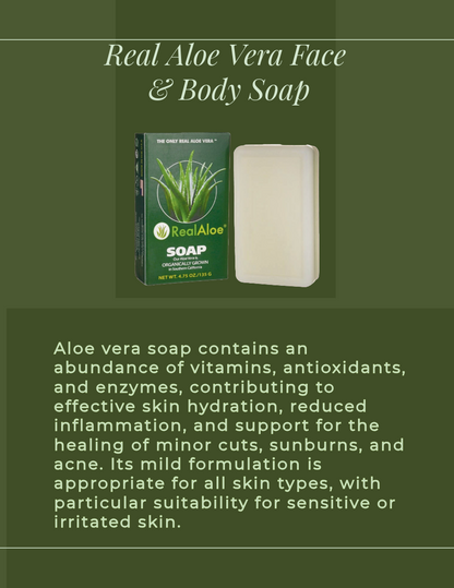 Real Aloe Vera  Bar Soap | 2 Pack