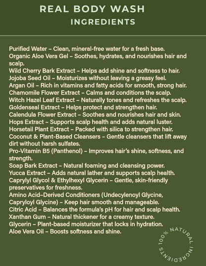 Aloe Vera Body Wash | Plant-Based Daily Cleanse | Argan + Botanicals | 16 fl oz