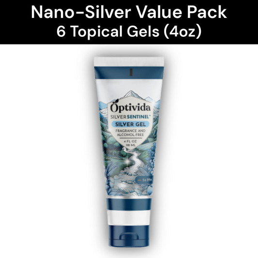 Optivida Nano Silver Topical Gel 4 oz | 6 Tubes