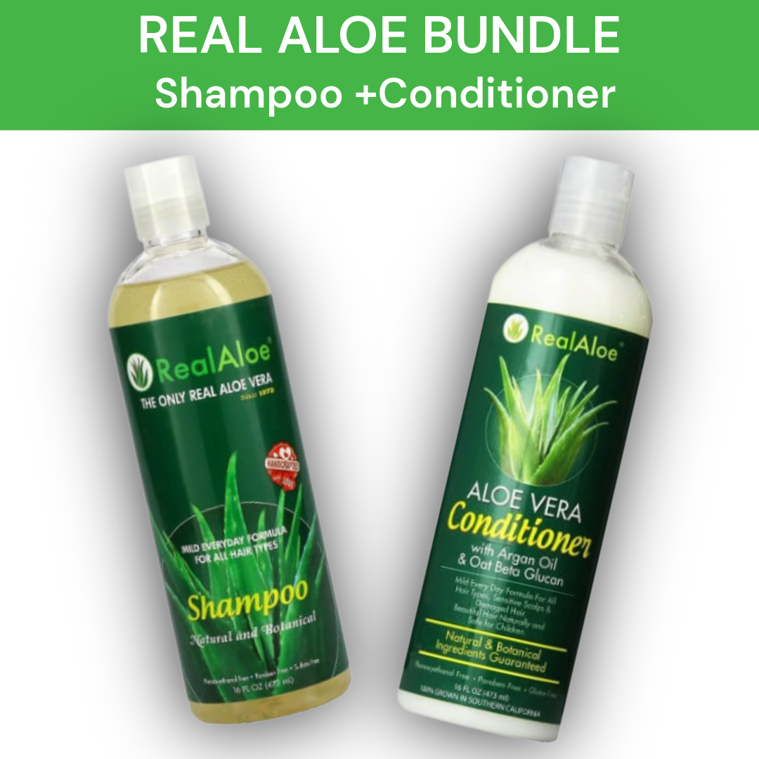 Real Aloe Vera Shampoo + Real Aloe Conditioner