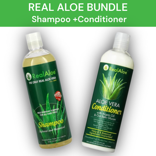 Real Aloe Vera Shampoo + Conditioner Set | 16 fl oz Each